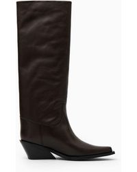 COS - Knee-high Leather Cowboy Boots - Lyst