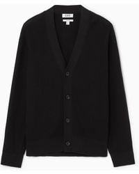 COS - Ribbed Cotton Cardigan - Lyst