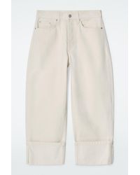 COS - Facade Turn-up Straight-leg Jeans - Lyst