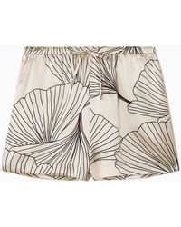 COS - Floral-print Silk Shorts - Lyst