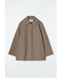 COS - Collared Cotton Car Jacket - Lyst