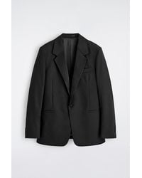 COS - Satin-Collar Wool Blazer - Lyst