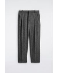 COS - Pleated Wool Relaxed-Fit Straight-Leg Trousers - Lyst