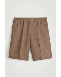 COS - Elasticated Linen Shorts - Lyst