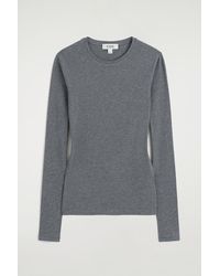 COS - Cotton Long-Sleeved Top - Lyst