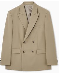 COS - Relaxed Double-breasted Wool Blazer - Lyst