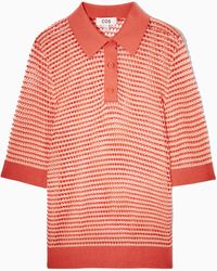 COS - Open-knit Polo Shirt - Lyst
