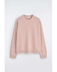 COS - Knitted Cotton Crew-Neck Jumper - Lyst