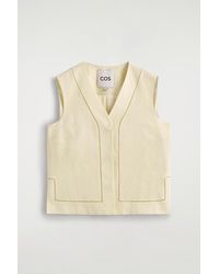 COS - Embroidered-Detail Linen Waistcoat - Lyst
