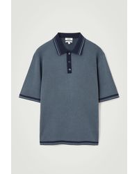 COS - Waffle-knit Polo Shirt - Lyst