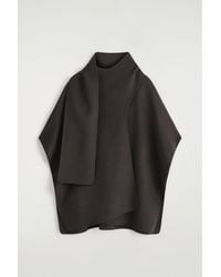 COS - Double-Faced Wool Scarf Cape - Lyst
