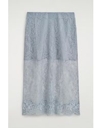COS - Lace Midi Skirt - Lyst