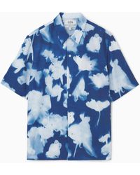 COS - Inverted-floral Short-sleeved Shirt - Lyst