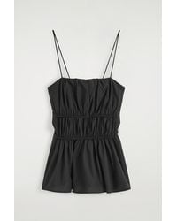 COS - Gathered Cotton Peplum Top - Lyst