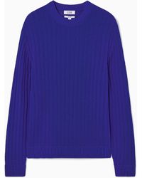 COS - Relaxed Open-knit Sweater - Lyst