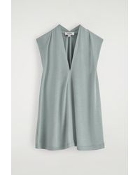 COS - Draped V-Neck Top - Lyst