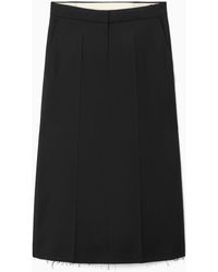 COS - Deconstructed Wool-blend Midi Pencil Skirt - Lyst