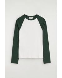 COS - Long-Sleeved Cotton Raglan T-Shirt - Lyst