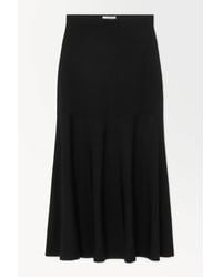 COS - The Flared Knitted Maxi Skirt - Lyst