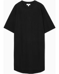 COS - Oversized-fit Wool T-shirt Dress - Lyst