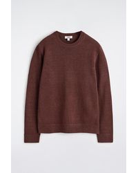 COS - Knitted Linen Crew-Neck Sweater - Lyst