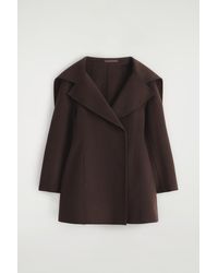 COS - Sculpted Double-Faced Wool Short Coat - Lyst