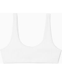 COS - Scoop-neck Ribbed Bikini Top - Lyst
