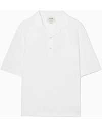 COS - Half-placket Short-sleeved Shirt - Lyst