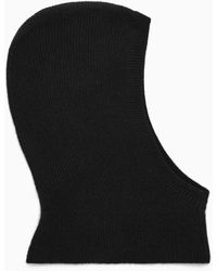 COS - Ribbed Wool-cashmere Balaclava - Lyst