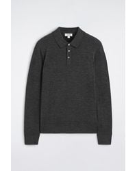 COS - Slim Merino Wool Polo Shirt - Lyst