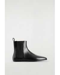 COS - Slim Leather Boots - Lyst