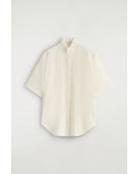 COS - Ruffle-Collar Modal Blouse - Lyst