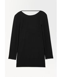 COS - The Draped Open-back Mini Dress - Lyst