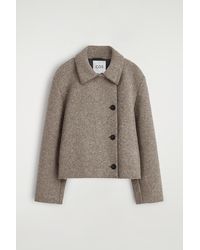 COS - Boiled Wool-Blend Short Jacket - Lyst
