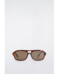 COS - Rectangular Aviator Sunglasses - Lyst