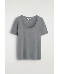 COS - Slim Silk T-Shirt - Lyst