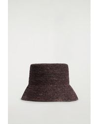 COS - Raffia Bucket Hat - Lyst