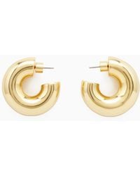 COS Large Chunky Hoop Earrings - Metallic