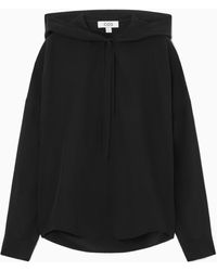 COS - Oversized Hooded Silk Blouse - Lyst