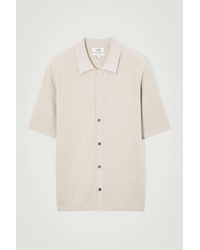 COS - Ribbed-knit Linen Shirt - Lyst