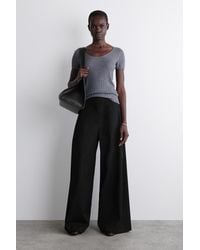 COS - Lockere Hose Aus Woll-Mix Mit Weitem Bein - Lyst