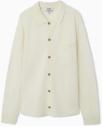 COS - Knitted Boiled-wool Shirt - Lyst