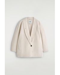 COS - Double-Faced Wool Pea Jacket - Lyst