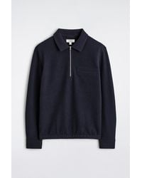 COS - Boiled-Wool Zip-Up Polo Jumper - Lyst
