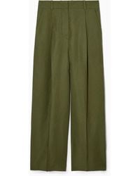 COS - Tailored Linen-blend Trousers - Lyst