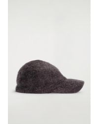 COS - Brushed-Cashmere Baseball Cap - Lyst