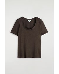 COS - Slim Silk T-Shirt - Lyst