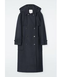 COS - Hooded Wool Duffle Coat - Lyst