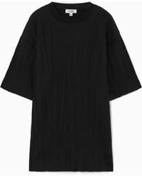 COS - Oversized Crinkled Jersey T-shirt - Lyst