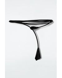 COS - Floral Leather Wrap Belt - Lyst